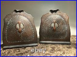 1920's Hand Hammered Copper CRAFTSMAN STUDIOS Los Angeles Bookends