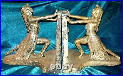 1924 ART DECO RONSON EGYPTIAN REVIVAL Queen of the Nile BOOKENDS