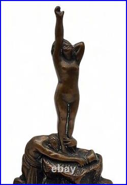 1926 ANTIQUE Pair of Art Deco Bronze Nude Erotica Rare Bookends FRANCE