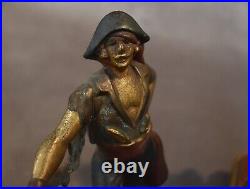 1928 Paul Herzel Pompeian Bronze Pirate Bookends