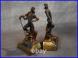 1928 Paul Herzel Pompeian Bronze Pirate Bookends