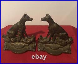 ANTIQ A pair Of Jennings Brothers Bronze Hand Made BookEnds, no Signature. 1900's