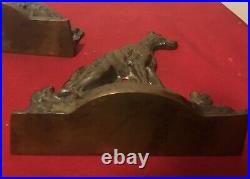 ANTIQ A pair Of Jennings Brothers Bronze Hand Made BookEnds, no Signature. 1900's