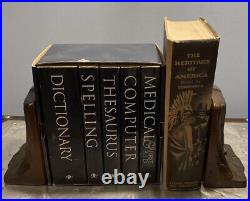 ANTIQUE Art Deco SPHINX. CAST IRON BOOKENDS ART DECO. Egyptian. Unmarked. Set Of 2