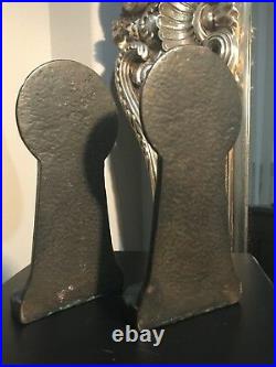 ANTIQUE Female NUDE LADY ART DECO STATUE SCULPTURE Bronze BOOKENDS law justice