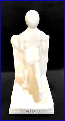 ANTIQUE Schoonhoven Ceramic Bookends G. BOONEKAMP Nude Muscular Men 1931 MINT