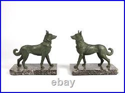 ART DECO SHEPHERD DOG BOOKENDS (Ref 3997)
