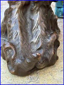 Antique Armor Bronze Scottish Terrier Bronze Clad Bookends New York City