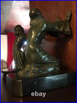 Antique Art Deco Bookends very detailed, solid and heavy with a great color