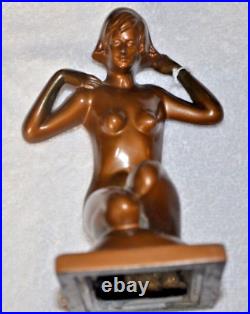 Antique Art Deco BronzArt Nude Bookends Gorgeous Ladies Kneeling Signed