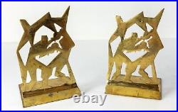 Antique Art Deco Bronze Wiener Werkstatte Hagenauer Style Boxing Bookends Boxer