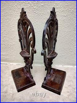 Antique Art Deco Cast-Iron Bookends 10 Victorian Art Nouveau 20th Century