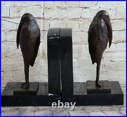 Antique Art Deco Style Bronze Bookends Book Ends by Salvador Dali Birds Sale Art