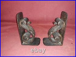 Antique Art Deco Wrought Iron Bookends Exceptional Possibly French