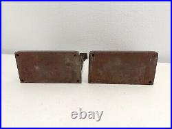 Antique Bradley & Hubbard Cast Iron Pair of Solid Column Form Bookends