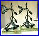 Antique-Bronze-Glass-Anthropomorphic-Oak-Branch-Acorn-Bookends-Woodland-Fairy-01-hitc