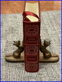 Antique Cast Iron Gold German Shepherd Guard Dog 4.5 Book Ends Set Art Deco Euc
