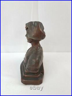 Antique Cast Maiden Lady Bust Statue Bookend Bronze metal