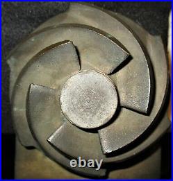 Antique Industrial F&m Machine Spin Turbine Pomona Pump Bronze Tool Art Bookends