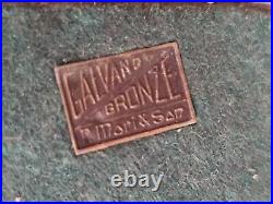 Antique Original Mori Galvano Bronze DICKENS Busts Book Ends P. Mori and Sons