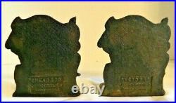 Antique Original Pair Of 1920's Snead And Company Joan Of Arc Bookends Marked