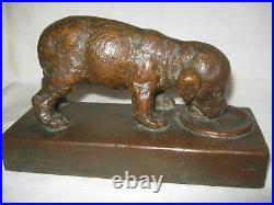 Antique Parsons Gorham Co Bronze Terrier Dog Art Deco Statue Sculpture Bookends