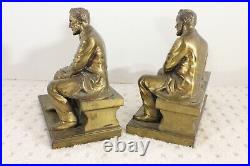 Antique Ronson Art Metal Works Abe Lincoln Bookends Art Deco1920s All Original 2