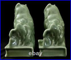 Antique Rookwood OWL Perched on a BOOK BOOK ENDS or PAPER WEIGHTS #2655. 1952