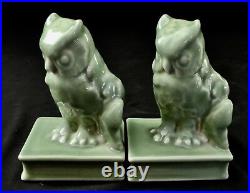 Antique Rookwood OWL Perched on a BOOK BOOK ENDS or PAPER WEIGHTS #2655. 1952