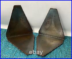 Antique Roycroft Arts and Crafts Hammered Brass Bookends Pair Art Deco Tc1
