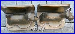 Antique Signed Frankart Art Deco Scottie Dog Bookends Dogs In Great Condition
