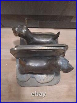 Antique Signed Frankart Art Deco Scottie Dog Bookends Dogs In Great Condition