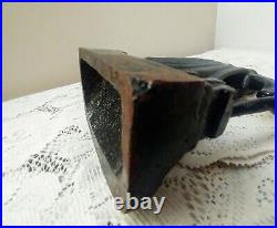 Antique Vtg Heavy Cast Iron Pirate Bookends Painted Black Old