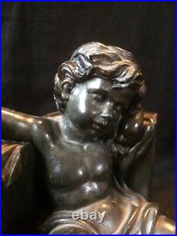 Antique art deco Bookends Angels cherubs