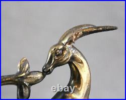 Antique art deco bookends Deers Marble Bronze