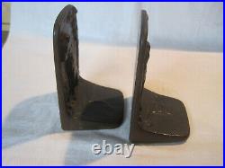 Antique vintage cast iron Airedale Terrier dog bookends by C. J. O. Judd Mfg