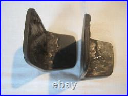 Antique vintage cast iron Airedale Terrier dog bookends by C. J. O. Judd Mfg