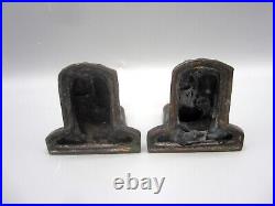 Art Deco 1920s Small Nude Metal Bookends