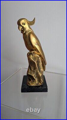 Art Deco (1930s) Ronson Gold Parakeet Bookends