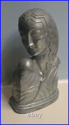 Art Deco A Abbot Schy Lady Bust Bookend