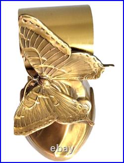 Art Deco Antique Butterfly Spiral Bookend Holder, Heavy-6.5 wide- 5.5 tall