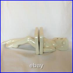 Art Deco Carlton Ware Novelty Book Ends of a Nude Lady