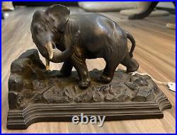 Art Deco Czarnikow-Rionda Bronze Elephant Bookend Sugar Bags Likely Ronson