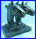 Art-Deco-FRANKART-Twin-HORSES-Bookend-horse-heads-decorative-art-statue-01-hwr