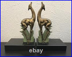 Art Deco French Deer Bookends