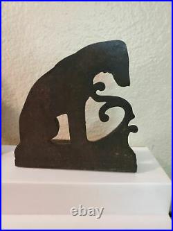 Art Deco Greyhound/Whippet with Turtle Bookends cast iron