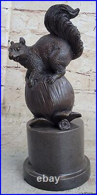 Art Deco HotCast Squirrel Bronze Sculpture Bookend Book End Figurine Statue Art