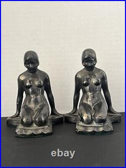 Art Deco Nude Bookends Style of Max Le Verrier