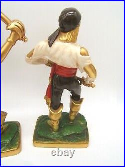 Art Deco Pirate Bookends Polychrome Very Detailed Vgc Signed