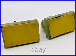 Art Deco Rare English Scotty Scottish Terrier Dogs Bookends On Green Marble